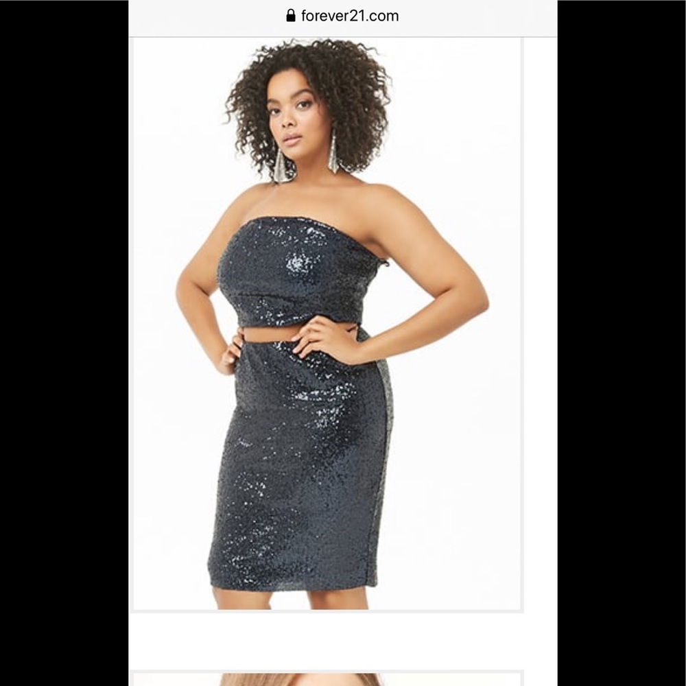 Forever 21+ sequin outfit